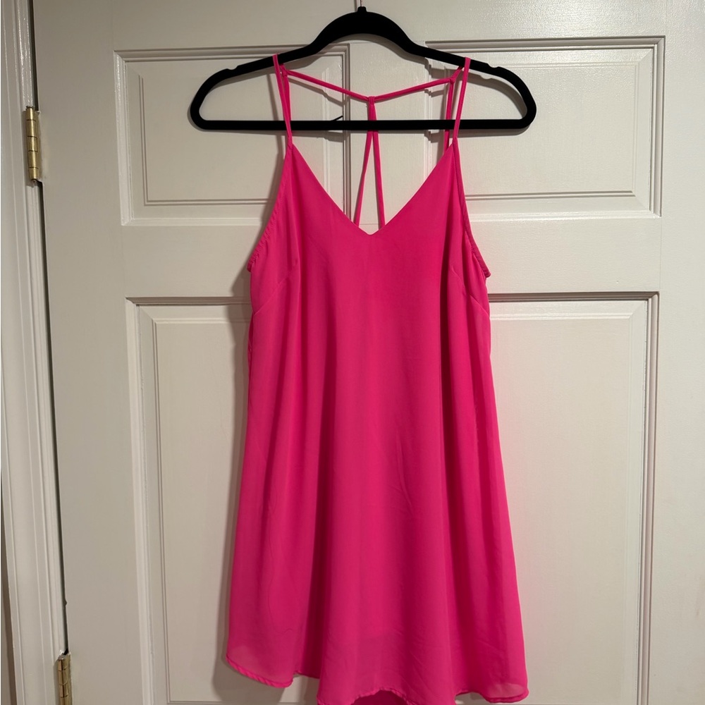 Vibrant Pink Strappy Dress